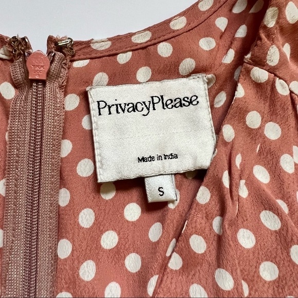 Revolve Privacy Please Jumpsuit Wilmot Polka Dot in Yvonne Pink & White Sz S - Picture 9 of 10